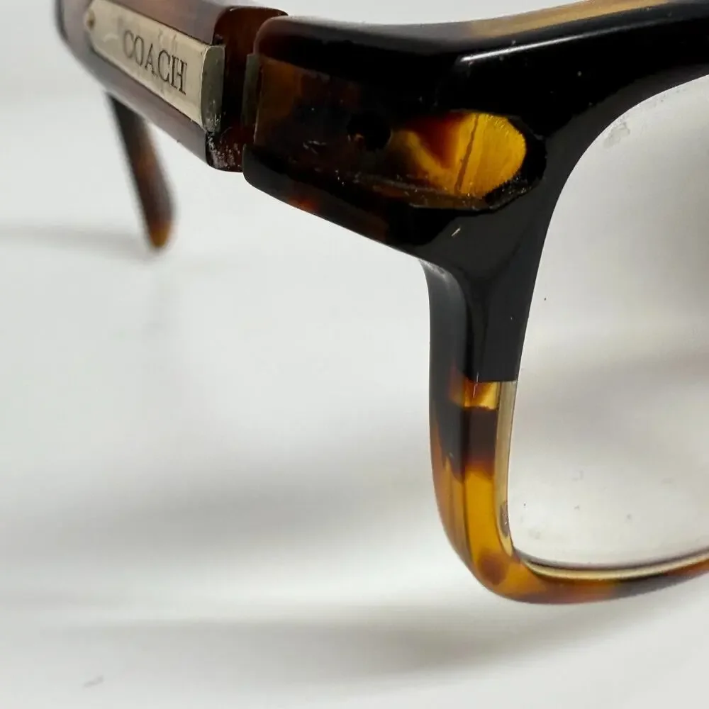 Coach HC 6065 5438 51-17-135 Black Tortoise Gold Full Rim Eyeglasses Frame 18195